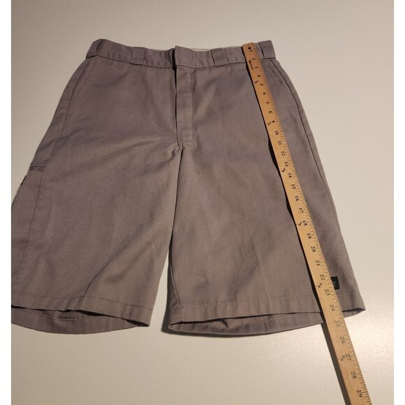 Dickies Work Shorts Gray Flat Front Chino Loose Fit Multi Pocket Mens 34x12 - Picture 12 of 13